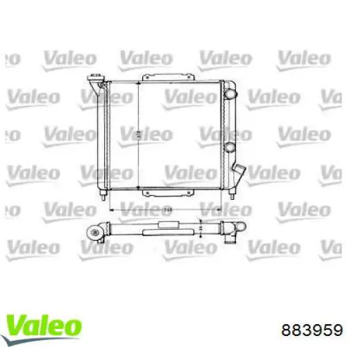 Compre 883959 VALEO Radiador de esfriamento de motor