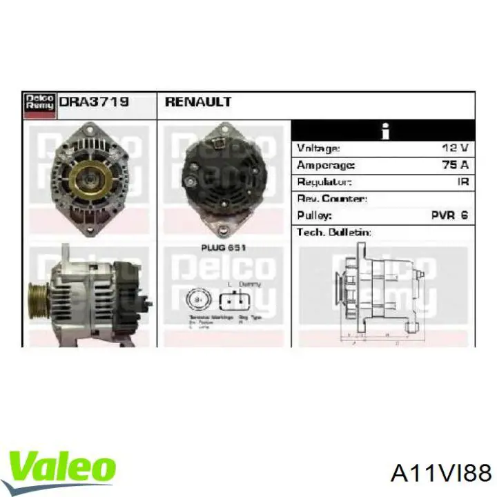 Compre A11VI88 VALEO Gerador