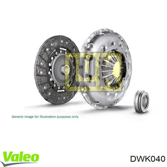 DWK040 VALEO Kit de embraiagem (3 peças)