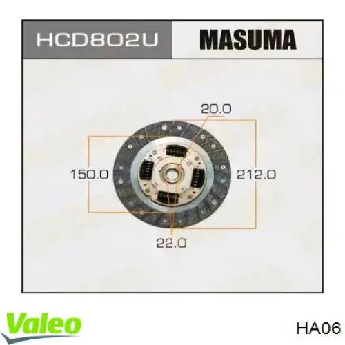 Disco de embraiagem VALEO HA06