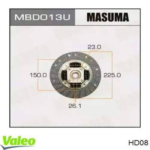 Compre HD08 VALEO Disco de embraiagem