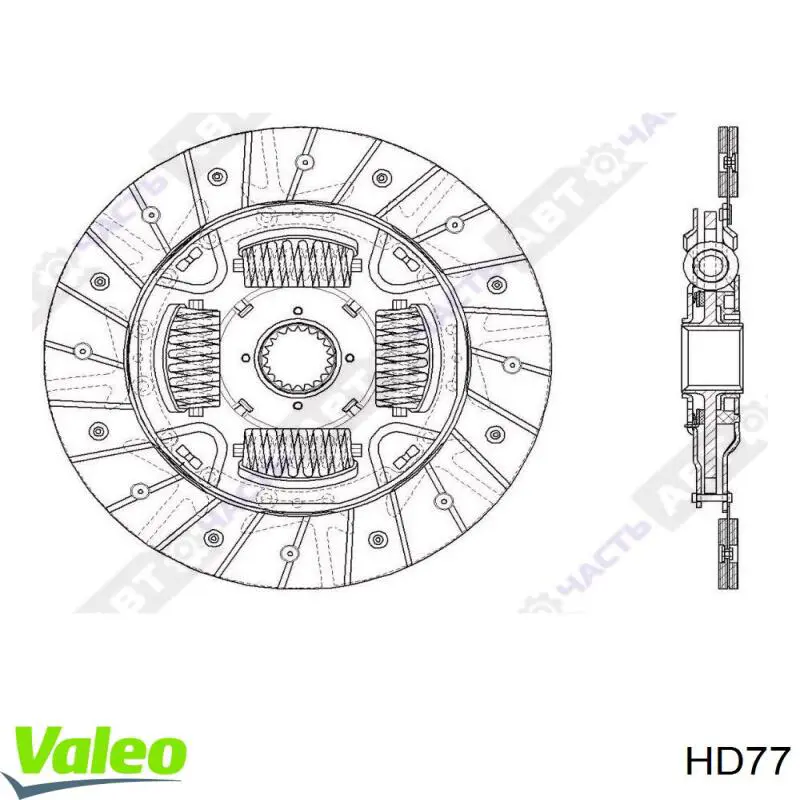 Disco de embraiagem HD77 VALEO
