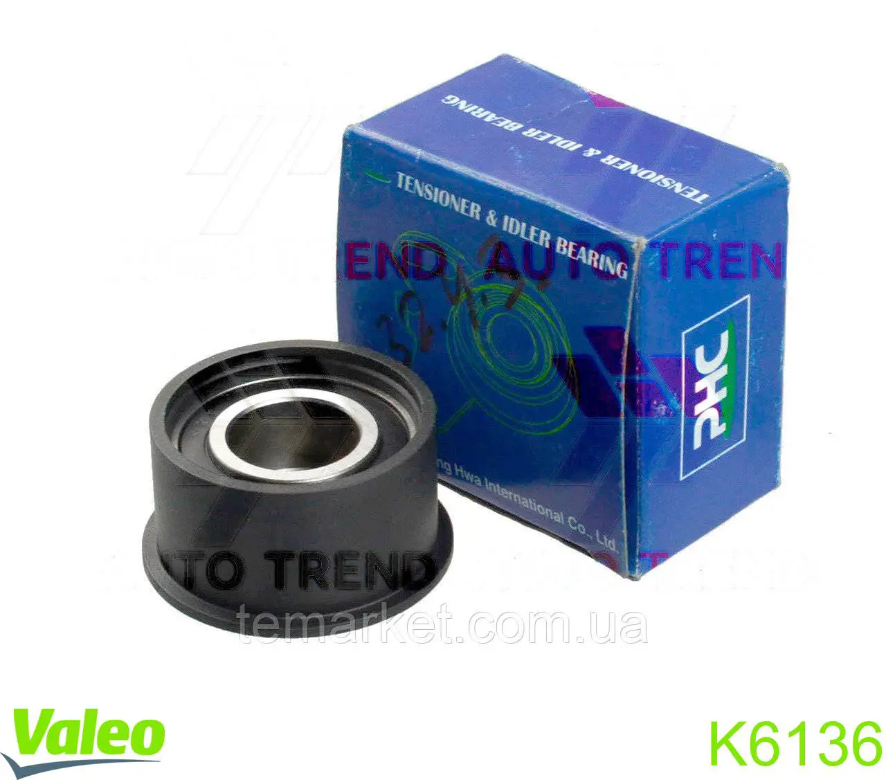 Compre K6136 VALEO Rolo parasita da correia do mecanismo de distribuição de gás