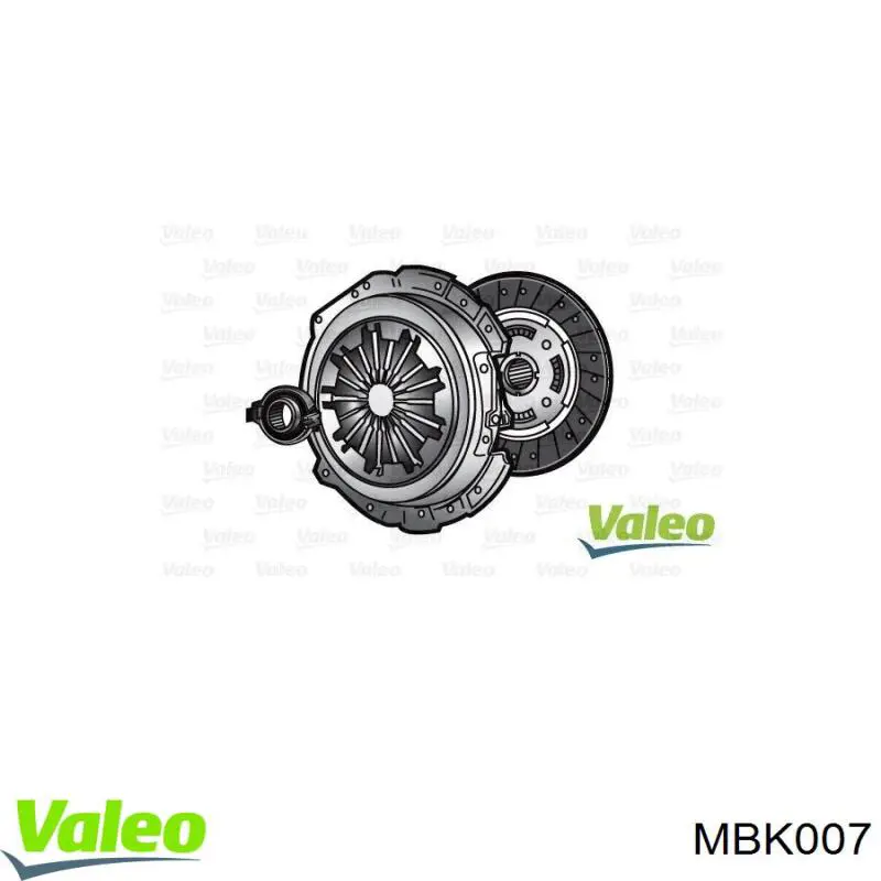 MBK007 VALEO Kit de embraiagem (3 peças)