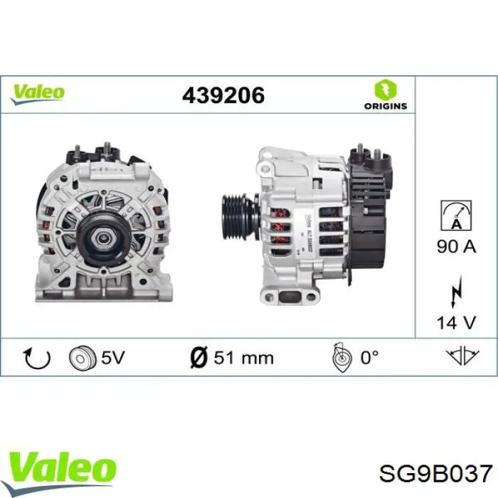 SG9B037 VALEO Gerador