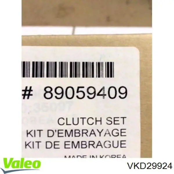 Cesta de embraiagem VKD29924 VALEO
