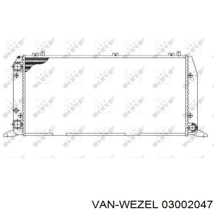 Radiador de esfriamento de motor VAN Wezel 03002047 preço, a partir de 60,62 USD