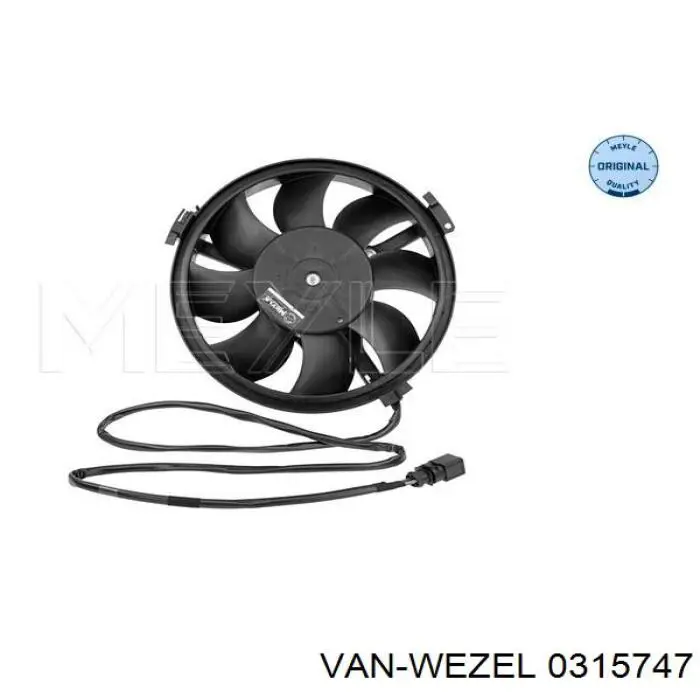 Compre 0315747 VAN Wezel Ventilador elétrico de esfriamento montado (motor + roda de aletas)