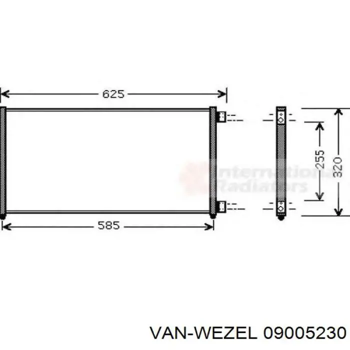 Compre 09005230 VAN Wezel Radiador de aparelho de ar condicionado