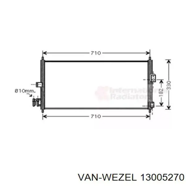Radiador de aparelho de ar condicionado VAN Wezel 13005270 preço, a partir de 52,87 USD