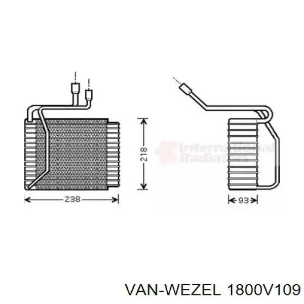 Compre 1800V109 VAN Wezel Vaporizador de aparelho de ar condicionado