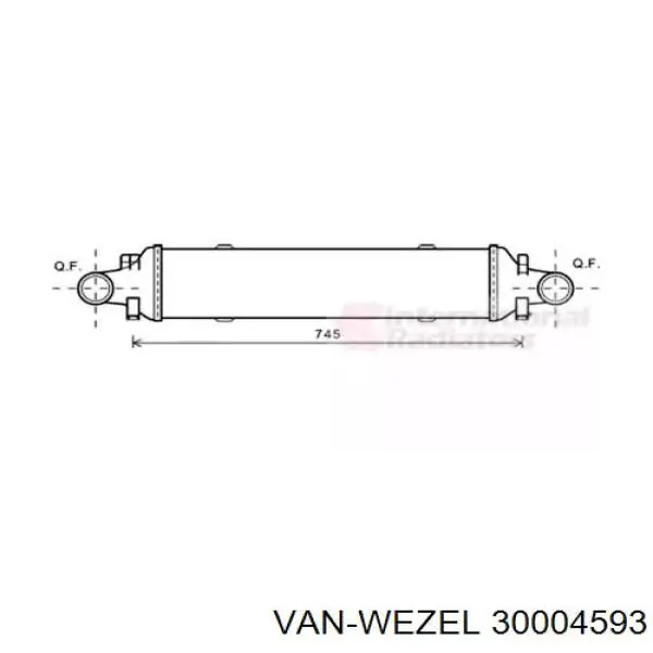 Compre 30004593 VAN Wezel Radiador de intercooler
