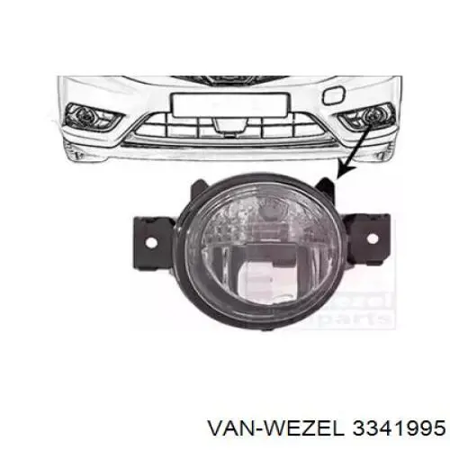 266051HA0B Nissan/Infiniti Luzes de nevoeiro esquerdas