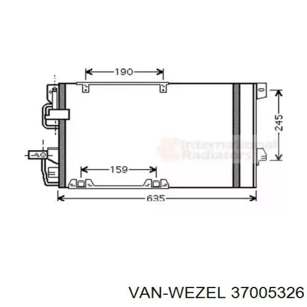 Radiador de aparelho de ar condicionado VAN Wezel 37005326 preço, a partir de 56,18 USD