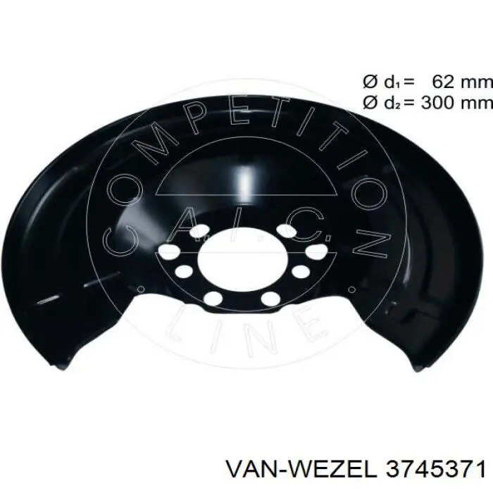 Compre 3745371 VAN Wezel Proteção do freio de disco traseiro