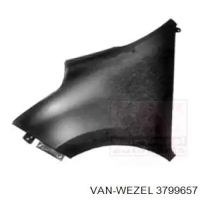 Pára-lama dianteiro esquerdo VAN Wezel 3799657 preço, a partir de 139,69 USD