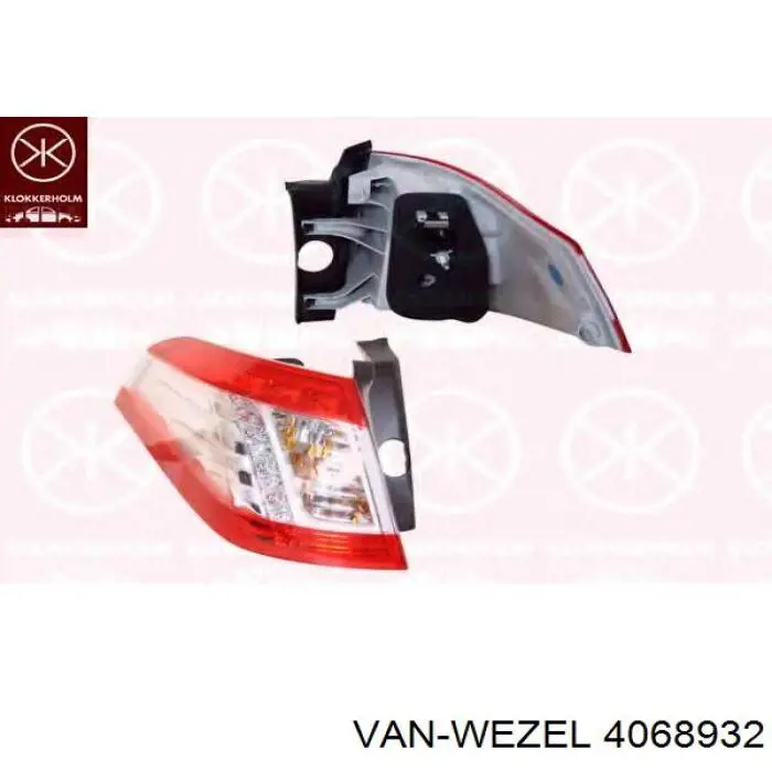 4068932 VAN Wezel Lanterna traseira direita