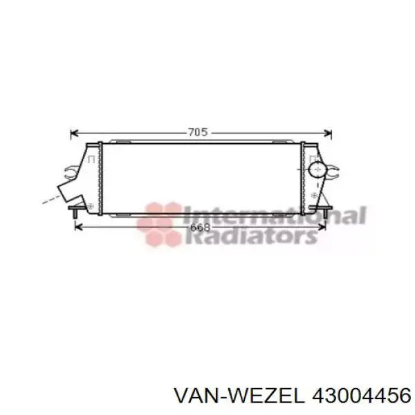 Radiador de intercooler VAN Wezel 43004456 preço, a partir de 48,84 USD