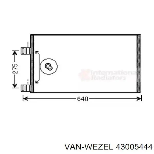 Radiador de aparelho de ar condicionado VAN Wezel 43005444 preço, a partir de 91,12 USD