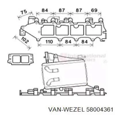 58004361 VAN Wezel Tubo coletor de admissão