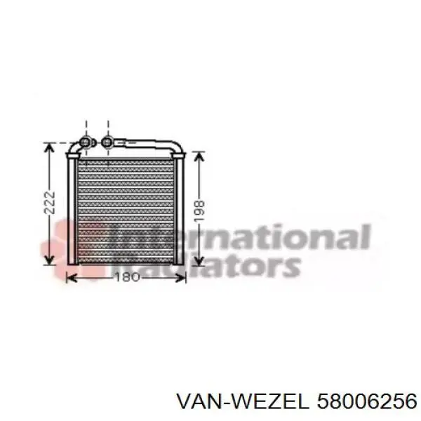Radiador de forno (de aquecedor) VAN Wezel 58006256 preço, a partir de 56,32 USD