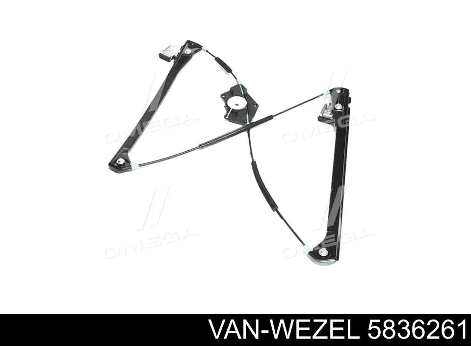 Mecanismo de acionamento de vidro da porta dianteira esquerda VAN Wezel 5836261 preço, a partir de 37,86 USD