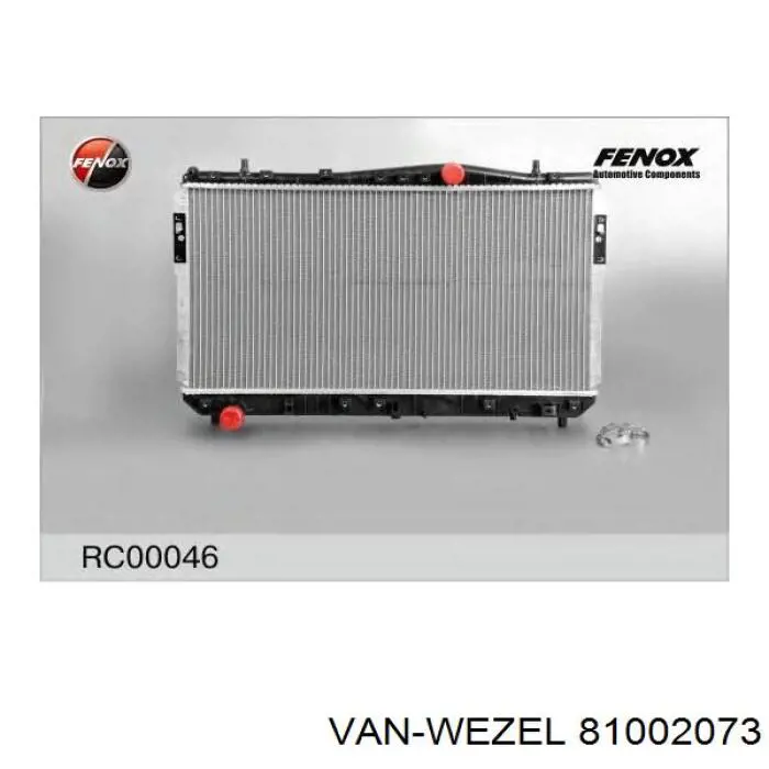 Radiador de esfriamento de motor VAN Wezel 81002073 preço, a partir de 104,30 USD