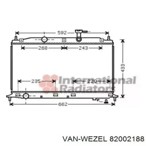 Radiador de esfriamento de motor VAN Wezel 82002188 preço, a partir de 85,88 USD