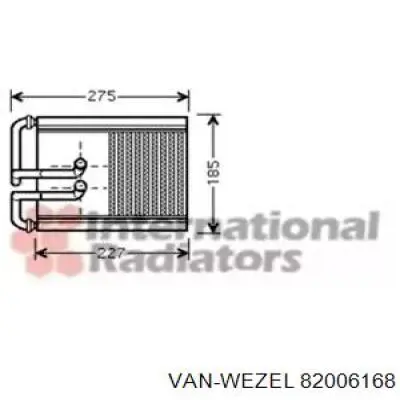 Radiador de forno (de aquecedor) VAN Wezel 82006168 preço, a partir de 72,96 USD