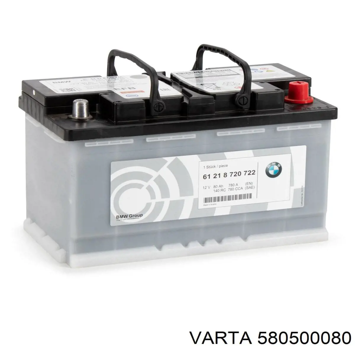 Bateria recarregável (PILHA) 580500080 Varta