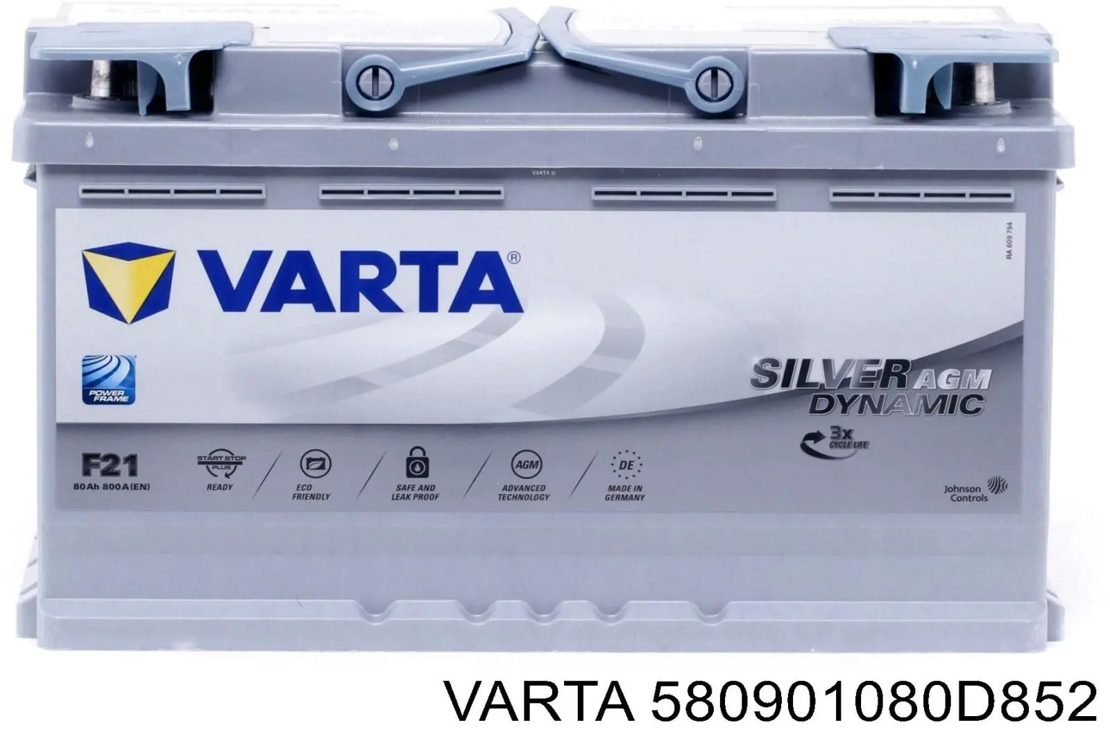 Bateria recarregável (PILHA) 580901080D852 Varta