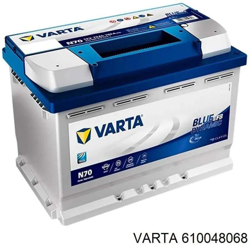 Bateria recarregável (PILHA) 610048068 Varta