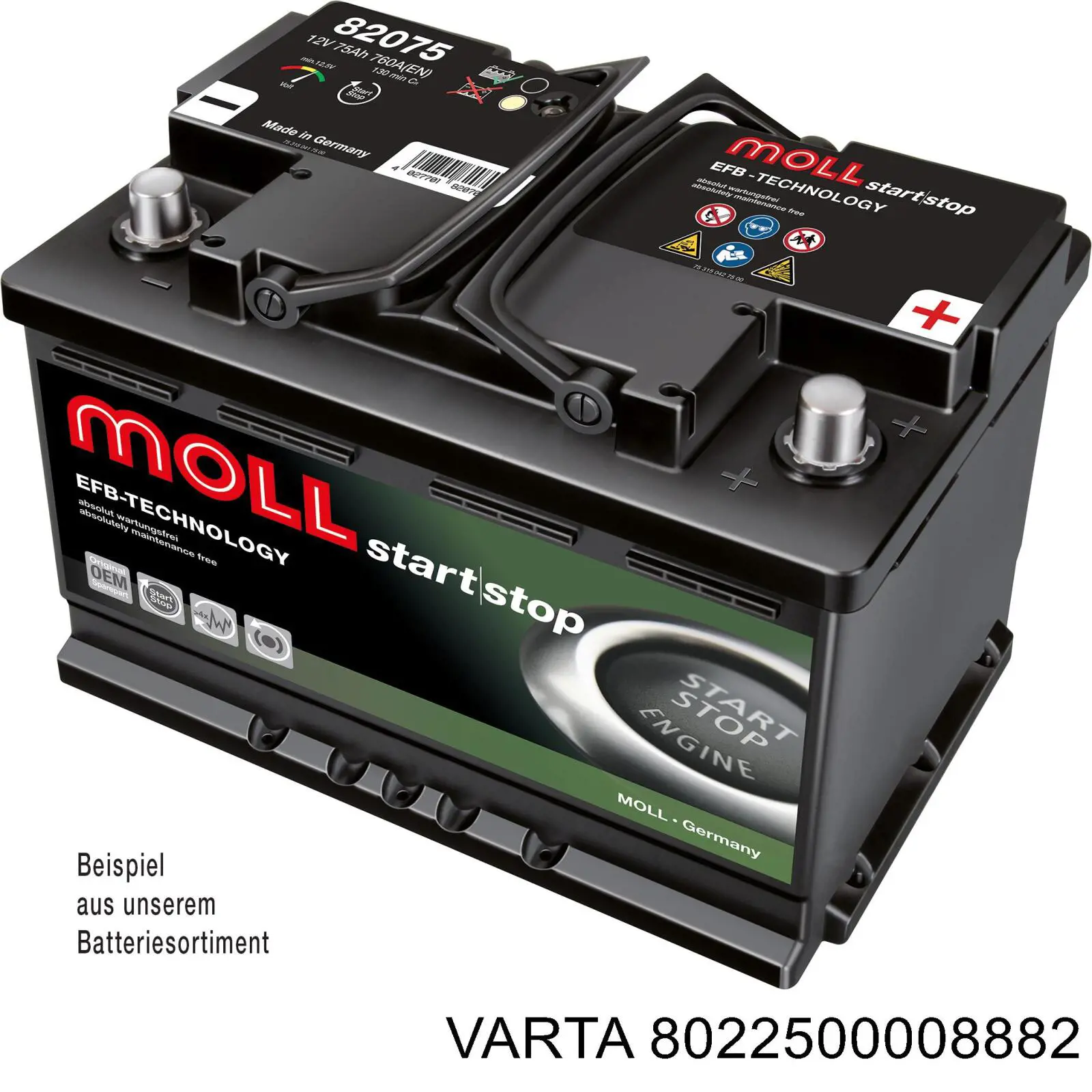 Bateria recarregável (PILHA) Varta 8022500008882 preço, a partir de 411,93 USD