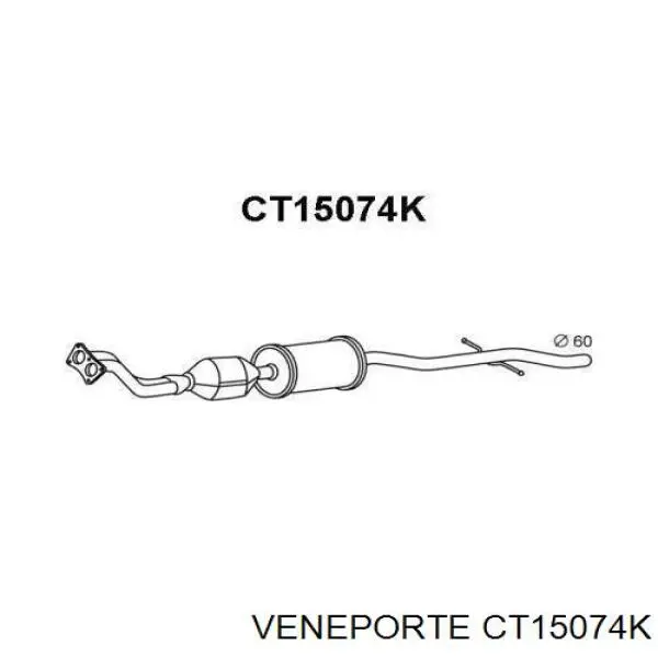 Convertidor - catalisador Peugeot/Citroen 170693 preço, a partir de 769,40 USD