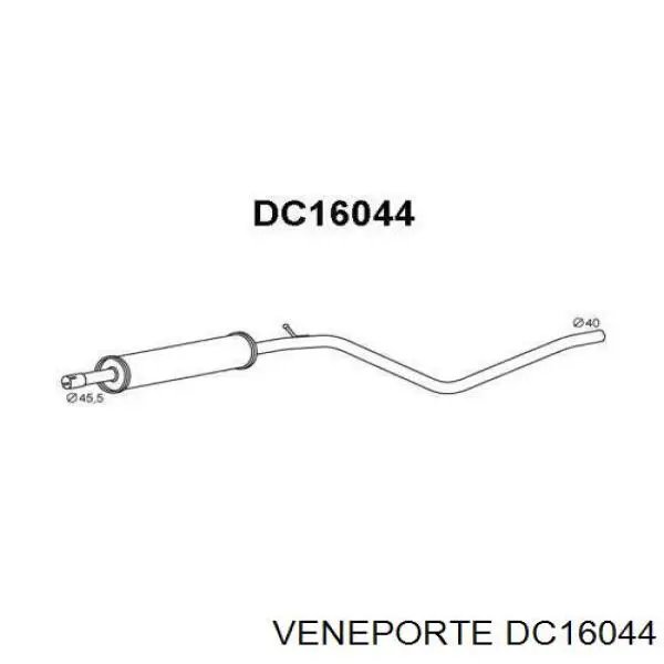 200109451R Renault (RVI) Silenciador, parte central