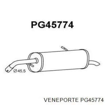 Compre 00001730AC Peugeot/Citroen Silenciador, parte traseira
