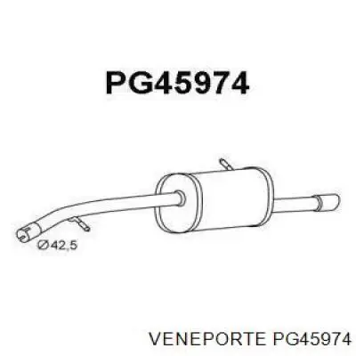 Compre 1609985680 Peugeot/Citroen Silenciador, parte traseira