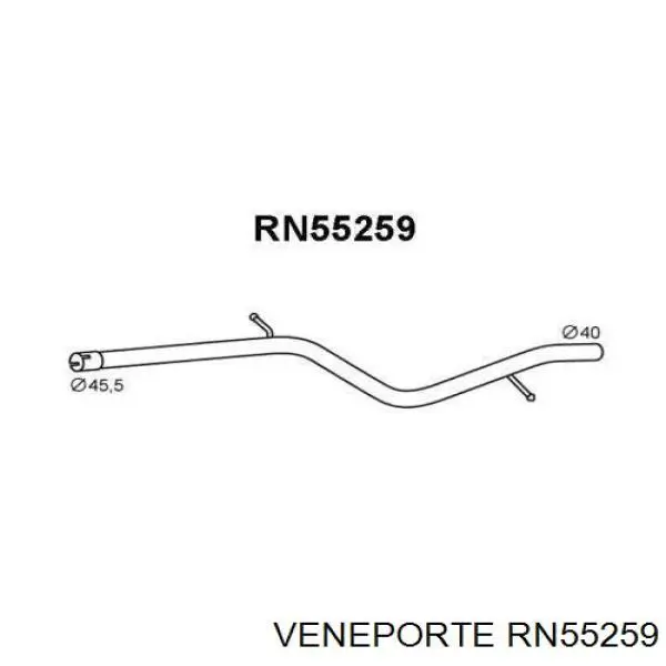 Compre 8660005408 Renault (RVI) Cano derivado do silenciador desde a parte média até a traseira