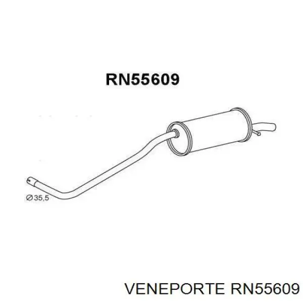 200104223R Renault (RVI) Silenciador, parte traseira
