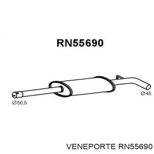 Compre 49415 Sigam Silenciador, parte central