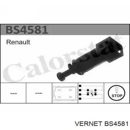 Sensor de ativação do sinal de parada Vernet BS4581 preço, a partir de 12,02 USD