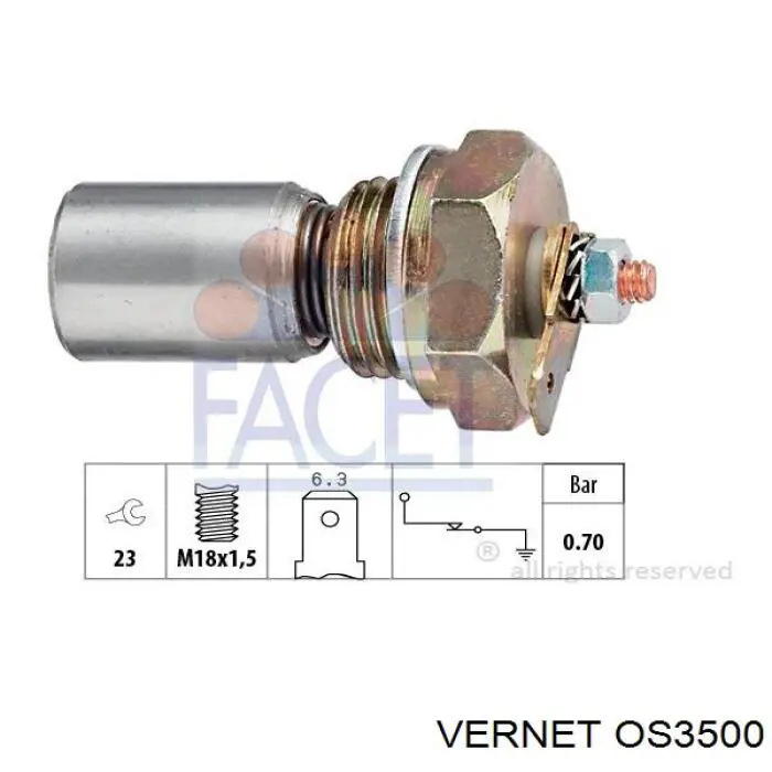 Sensor de pressão de óleo Vernet OS3500 preço, a partir de 8,81 USD