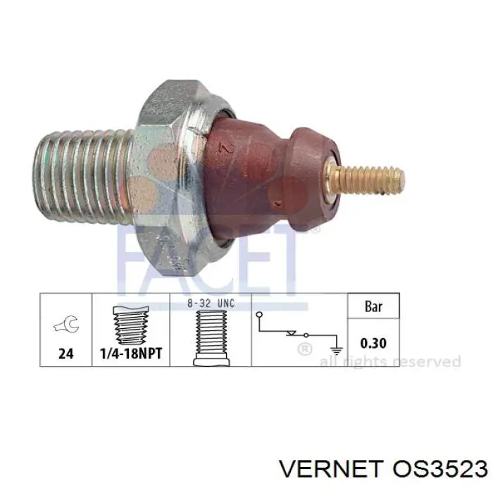 Compre OS3523 Vernet Sensor de pressão de óleo