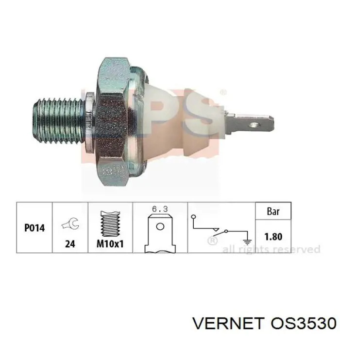Compre OS3530 Vernet Sensor de pressão de óleo