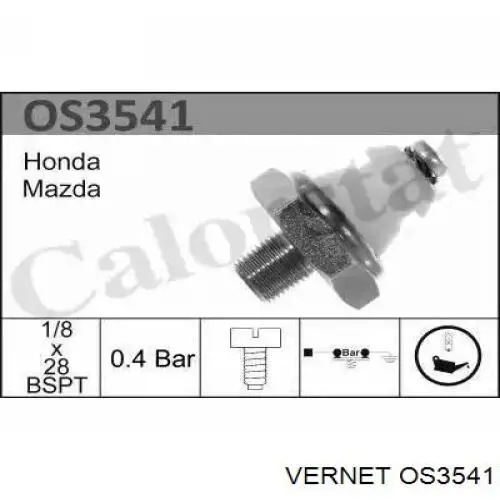 Sensor de pressão de óleo Vernet OS3541 preço, a partir de 5,78 USD