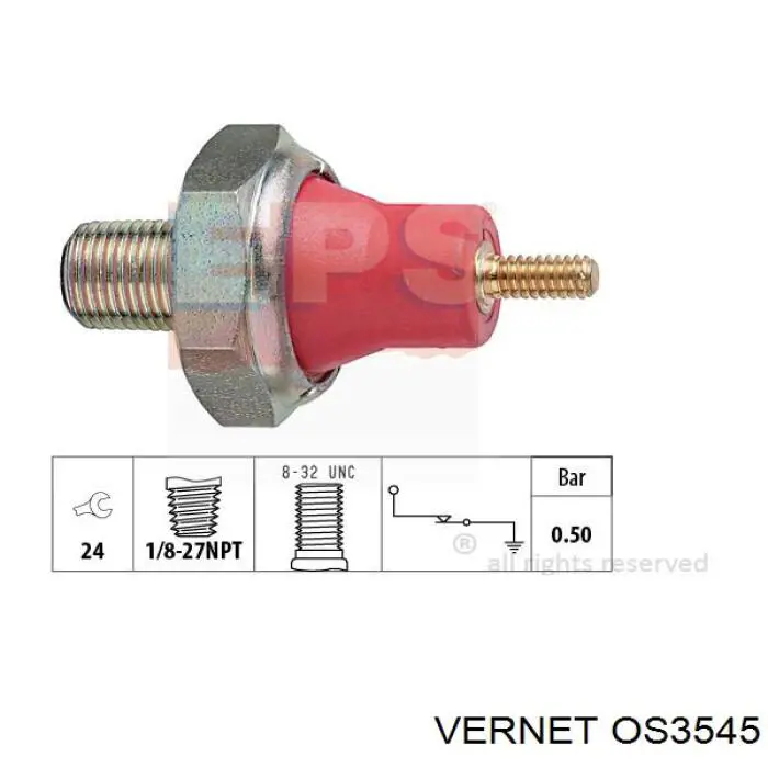 Sensor de pressão de óleo Vernet OS3545 preço, a partir de 5,86 USD