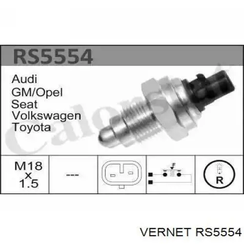 Sensor de ativação das luzes de marcha à ré Vernet RS5554 preço, a partir de 23,89 USD