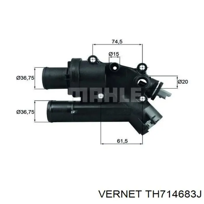 TH714683J Vernet Caixa do termostato