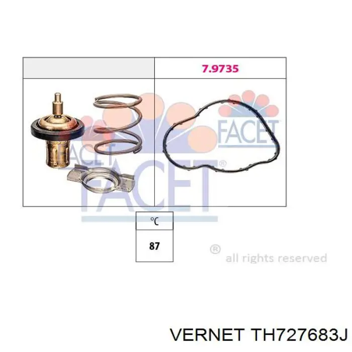 Caixa do termostato Vernet TH727683J preço, a partir de 43,84 USD