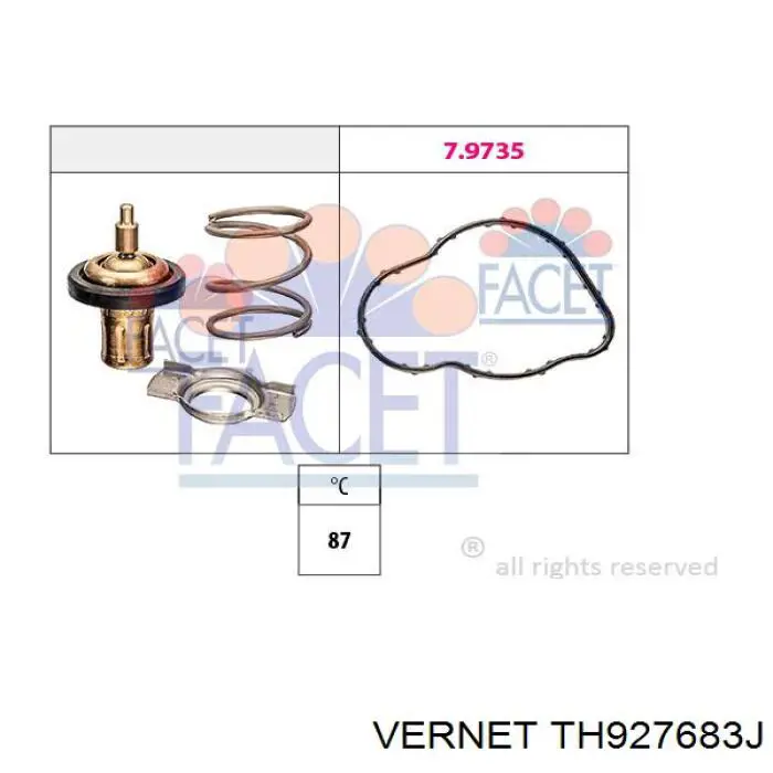 Termostato Vernet TH927683J preço, a partir de 39,32 USD